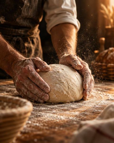 Mains du boulanger
